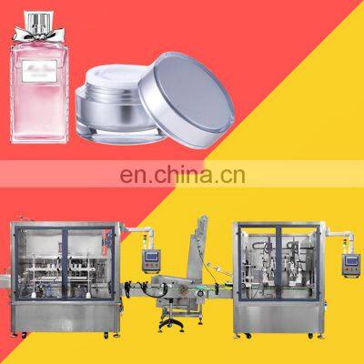 High Speed Small Cosmetic Jar Filling Machine Perfume Filling Machine Round Bottles Filling Capping Labeling Machine