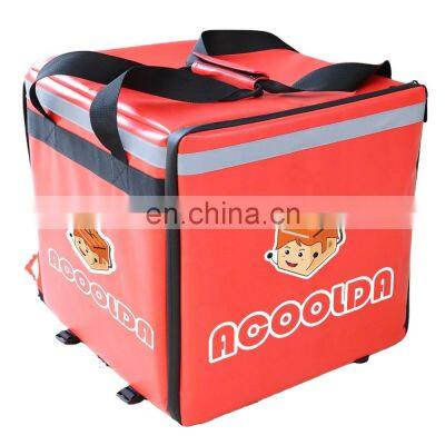 Custom Pizza Food Hot Warmer Thermal Motoboy Delivery Bag For Bike