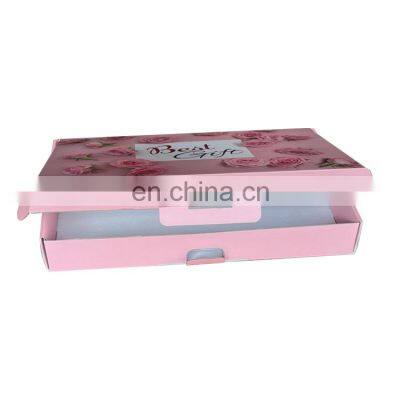 Pink Paper Corrugated Mailer Shoe Box Cardboard Mailbox Packing Transport Shipping Box for Sweater Dress False Eyelash photo-4