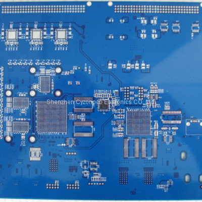 8 Layers Impedance PCB With Blue Soldermask