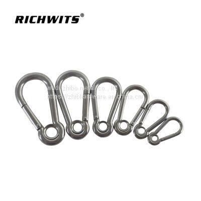 304/316 Stainless steel carabiner hook with eyelet