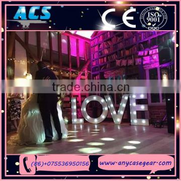 ACS giant led LOVE letters wedding