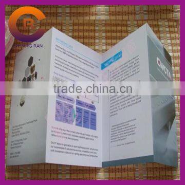 Three folded custom made cheap logo printed make advertising card