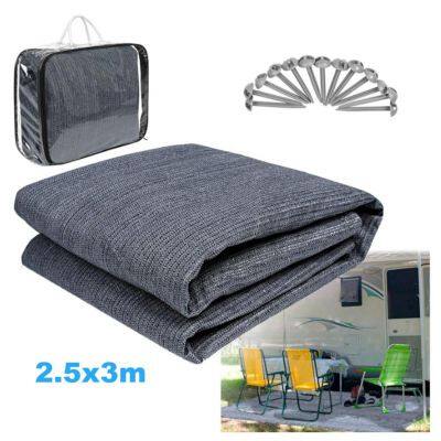 2.5X3M Groundsheet Awning Carpet With Stainless Steel Eyelets and 1 PVC Bag , 13 Pegs
