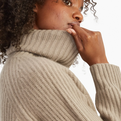 OEM Women's 100%Cashmere Turtleneck Knitted Pullover photo-5