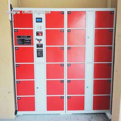 24-Door Steel Cabinet with Seamless Member Card Access-Moisture-Resistant  | Keyless RFID Smart Gym Locker System-China Factory Wholesales