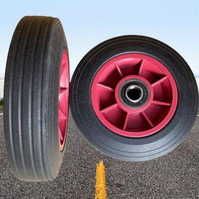 Solid Rubber Powder Wheel with Plastic Rim 6X2
