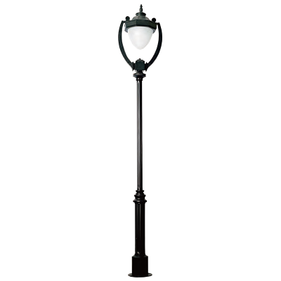 Lumière paysagère solaire | Lumière de sommet de poteau WD-T108 | Trois têtes de lampe | Aluminium et acier inoxydable