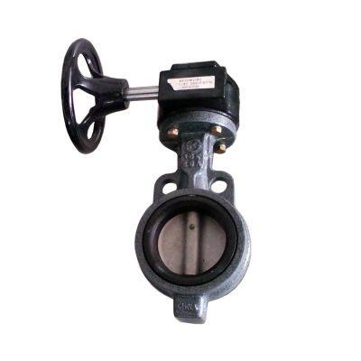Factory Direct DIN Handle Type Wafer Butterfly Valve WCB/Ductile Iron Body PTFE Soft Sealed SS304 Disc Manual Clamp Connection photo-2