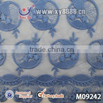 100% grey organza lace fabric