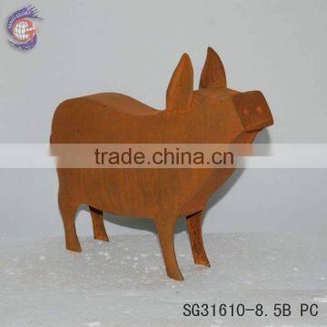 Metal Pig Craft of rustic casting iron ornaments for home decorating