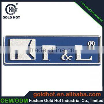 Zinc Alloy Metal Thin Word Projected Nameplate Trademark Label Sticker for Logo Display photo-2