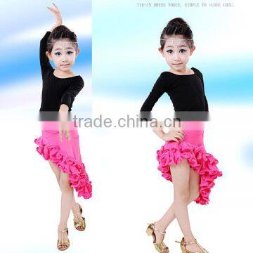 The new children's Latin dance costumes stage performance clothing with curl lace of the girls dress uniforms three-piece suit