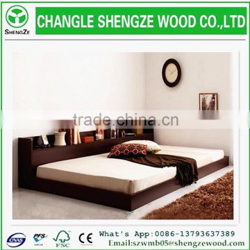 luxury modern style comfortable wood double sofa bed designs