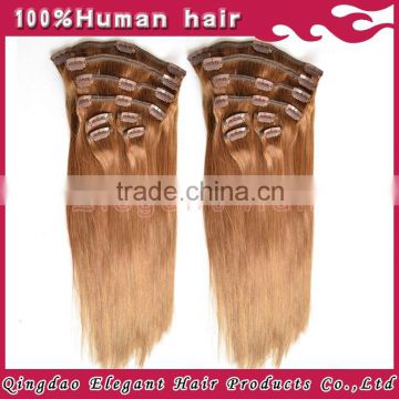 grade 100% unprocessed human peruvian virgin hair clip in hair extension