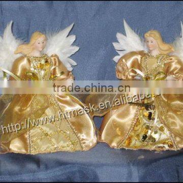 Christmas tree decoration golden angel New year tree ornament Christmas hanging decor supplies