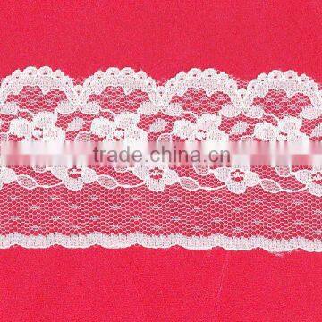 scallop lace trim 100% nylon non elastic lace trimming