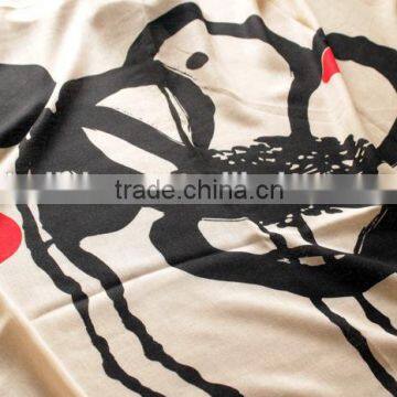 Painting Lotus Print Tassel Brim 2016 Spring Summer Women Hijab photo-6