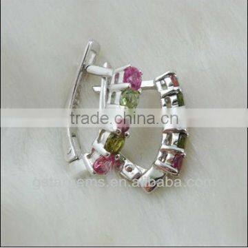 925 Sterling Silver Tourmaline Earring
