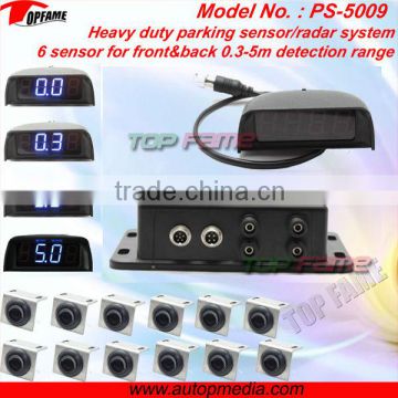 PS-5009 car parking sensor/radar system 6 front sensor& 6 rear sensor, 0.4-5m sensor detection