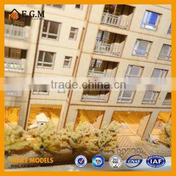 Laser Cutting a Wood Model Building,wooden Residential Building Model photo-5