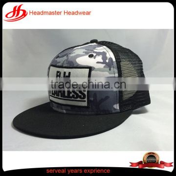 Custom Embroidery Patch Flat Trucker Cap Mesh Cap