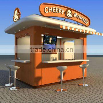 New Designed Elegant Style Coffee Shop Counter Design, Portable Small Shops, Outdoor Food Kiosk photo-2