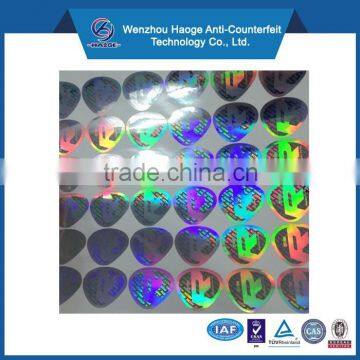 Custom anti-fake PET 3D hologram label sticker printing