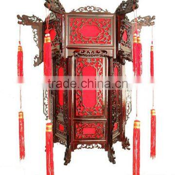 Antique chinese wooden palace lantern HF010