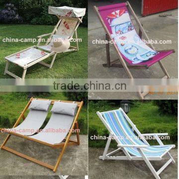 foldable wooden deck chair