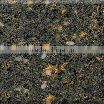 Dark green Quartz Slab floor usage interior wall decoration