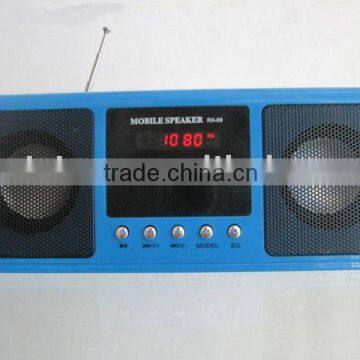 Mini plastic speaker with fm radio rx-09