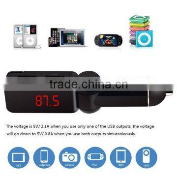 Hot Sale Wireless LCD Bluetooth 12V MP3 Player Dual USB Charger Handsfree FM Transmitter Car Kit photo-5