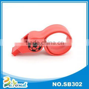 Non-toxic oem football whistle cheap silicone bracelets