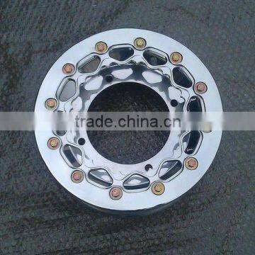10 inch Bead Lock Polished Spun Aluminum ATV Wheels