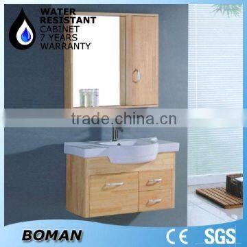 wall hung round bamboo bathroom vanity furniture