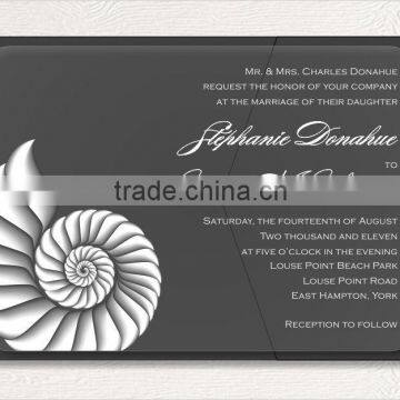 Modern design elegant acrylic wedding invitaiton manufacturer