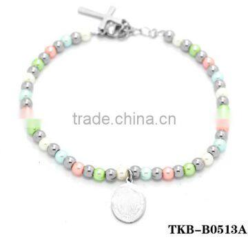 rosary bracelet colorful beads rosarios catholic prayer bead handmade bracelet dongguan factory