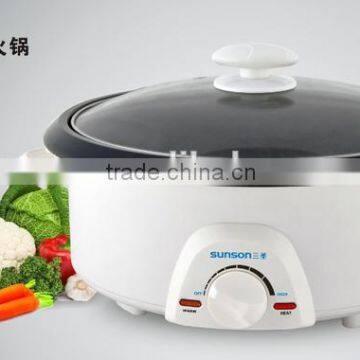 Colorful Round Temperature Control Multi Electric Skillets With Glass Lid