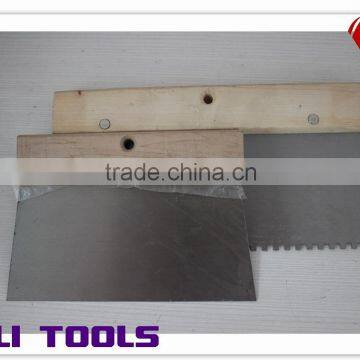 Teeth Blade Tools / Carbon Steel Blade Scraper With Wooden Handle