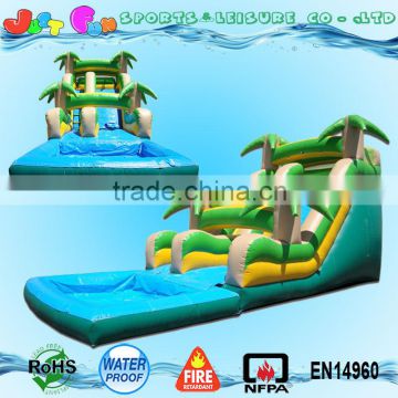 tropical big water slides for sale,palm tree inflatable water slide for kids and adults