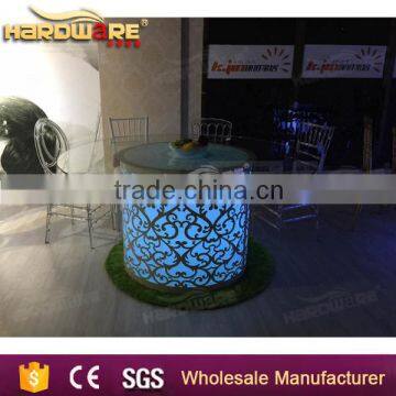 illuminated glass cocktail table stainless steel lighting up bar table