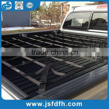 High Capacity Polyester Black Webbing Cargo Net Shipping Cargo Netting For Truck