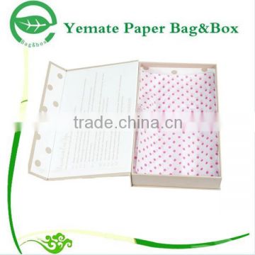 2015 Custom Logo Print White Matte Laminated Scarf Packaging Box