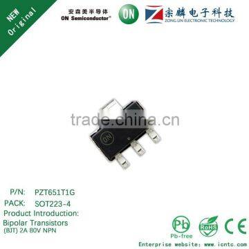 Genuine original PZT651T1G SOT223-4 Bipolar Transistors 2A 80V NPN