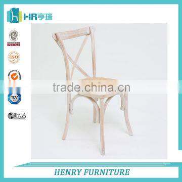 Rattan seat cross back chair