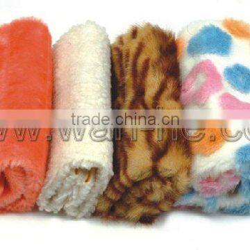 Polyester short floss fabric/plush fabric