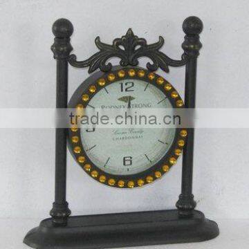 100640EA-Acrylic Diamond Metal Table Clock