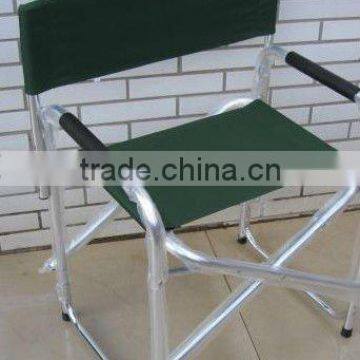 Wooden folding aluminum director chair with arms