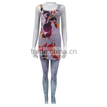 loose fitting gym tank tops&singlets ,sublimation printing back fitness tank top